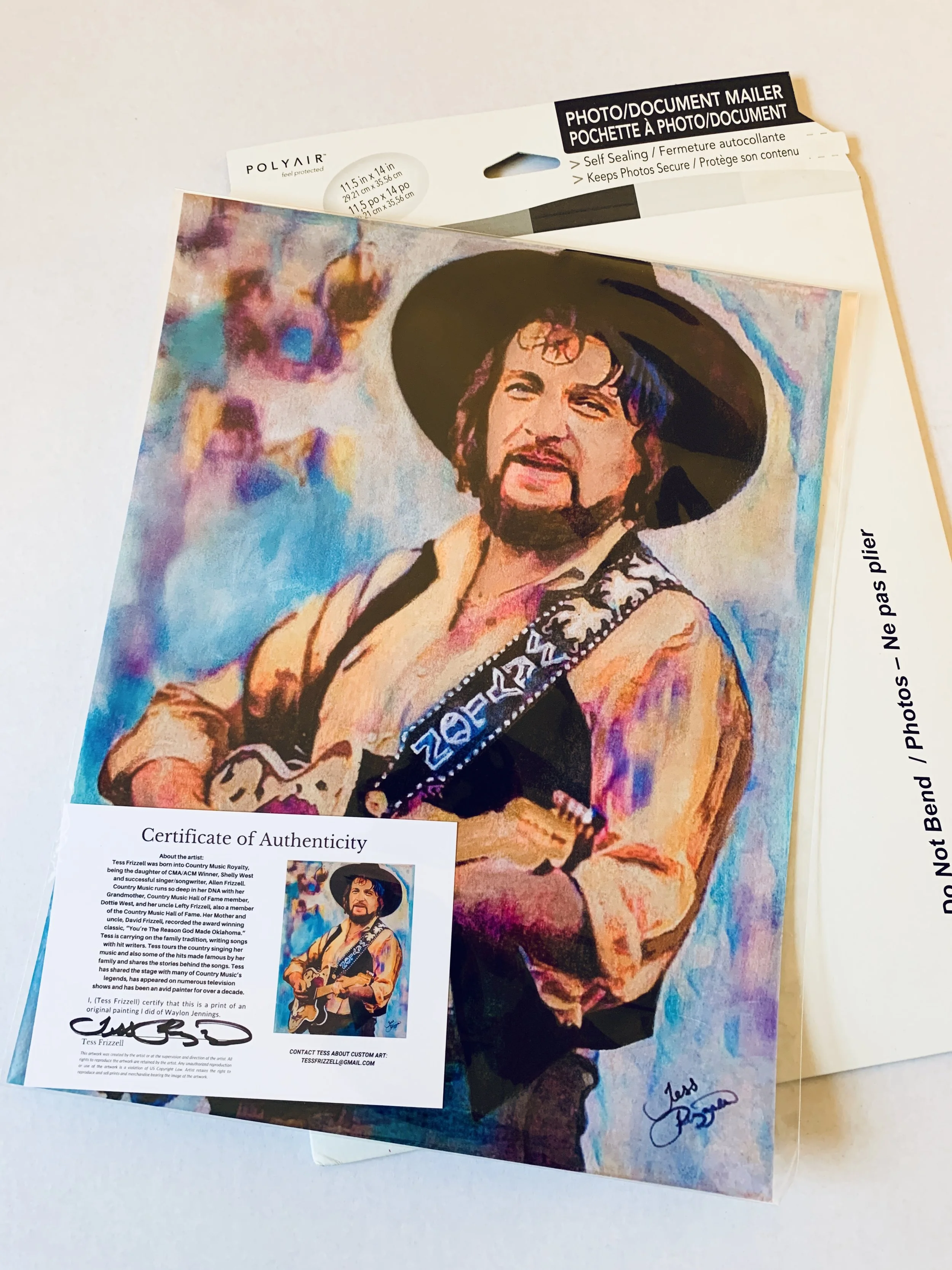 Waylon Jennings Art Print 11x14